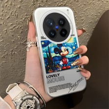 Ucuc Vivo X200 Pro Uyumlu Sert Akrilik Arka Silikon Kenar Lens Koruma Şık Baskı Kılıf