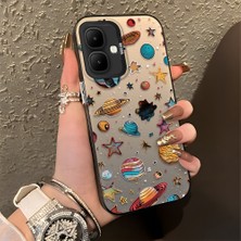 Ucuc Infinix Smart 10 Uyumlu Sert Akrilik Arka Silikon Kenar Lens Koruma Şık Baskı Kılıf