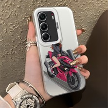 Ucuc Tecno Camon 40(Cm5) Uyumlu Sert Akrilik Arka Silikon Kenar Lens Koruma Şık Baskı Kılıf