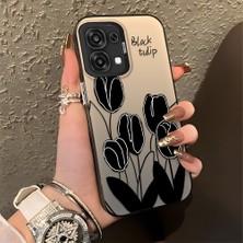 Ucuc Oppo A6 Pro 4g/5g Uyumlu Sert Akrilik Arka Silikon Kenar Lens Koruma Şık Baskı Kılıf