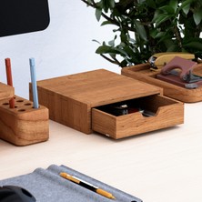 Desna Tek Katlı Tek Çekmeceli Dolap - Kiraz | 18 cm x 19 cm x 5.8 cm | Woodsaka