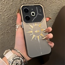 Ucuc Tecno Pova 6/pova 6 Pro 5g Uyumlu Sert Akrilik Arka Silikon Kenar Lens Koruma Şık Baskı Kılıf