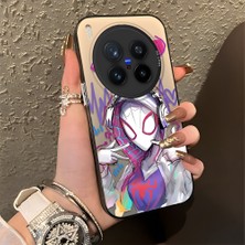 Ucuc Vivo X300 Pro Uyumlu Sert Akrilik Arka Silikon Kenar Lens Koruma Şık Baskı Kılıf