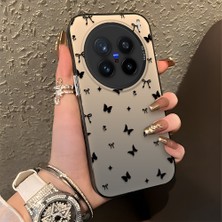 Ucuc Vivo X200 Pro Uyumlu Sert Akrilik Arka Silikon Kenar Lens Koruma Şık Baskı Kılıf