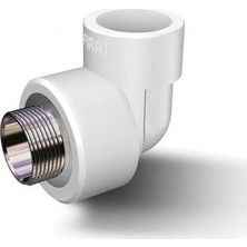 FIRAT PLASTİK Fırat Plastik 32X1" Dış Dişli Dirsek Pprc Beyaz