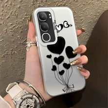 Ucuc Vivo Y19S 4G/Y19S Pro Uyumlu Sert Akrilik Arka Silikon Kenar Lens Koruma Şık Baskı Kılıf
