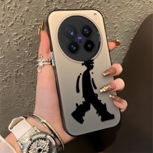 Ucuc Vivo X200 Pro Uyumlu Sert Akrilik Arka Silikon Kenar Lens Koruma Şık Baskı Kılıf