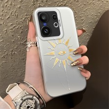 Ucuc Vivo X200 Fe Uyumlu Sert Akrilik Arka Silikon Kenar Lens Koruma Şık Baskı Kılıf