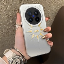 Ucuc Vivo X200 Pro Uyumlu Sert Akrilik Arka Silikon Kenar Lens Koruma Şık Baskı Kılıf