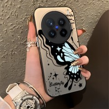 Ucuc Vivo X200 Pro Uyumlu Sert Akrilik Arka Silikon Kenar Lens Koruma Şık Baskı Kılıf
