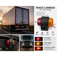Emir Mega Oto Market 12V-24V Takoz Lambası Kırmızı Sarı Yan Pozisyon Stop Sinyal Lamba Kamyon Tır Uyumlu