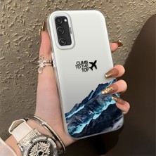 Ucuc Samsung Galaxy S20 Fe 4g/5g Uyumlu Sert Akrilik Arka Silikon Kenar Lens Koruma Şık Baskı Kılıf
