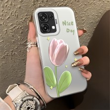 Ucuc Oppo A6 Pro 4g/5g Uyumlu Sert Akrilik Arka Silikon Kenar Lens Koruma Şık Baskı Kılıf