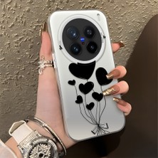 Ucuc Vivo X200 Pro Uyumlu Sert Akrilik Arka Silikon Kenar Lens Koruma Şık Baskı Kılıf