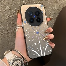 Ucuc Vivo X200 Pro Uyumlu Sert Akrilik Arka Silikon Kenar Lens Koruma Şık Baskı Kılıf