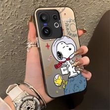 Ucuc Vivo X200 Fe Uyumlu Sert Akrilik Arka Silikon Kenar Lens Koruma Şık Baskı Kılıf