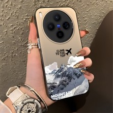 Ucuc Vivo X300 Uyumlu Sert Akrilik Arka Silikon Kenar Lens Koruma Şık Baskı Kılıf