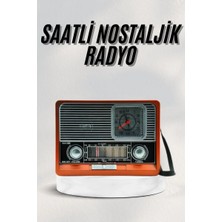 Nemere Ithalat Vintage Nostaljik Radyo Aux USB Sd Kart Girişli Şarjlı Bluetooth Bağlantılı