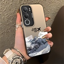 Ucuc Vivo Y19S 4G/Y19S Pro Uyumlu Sert Akrilik Arka Silikon Kenar Lens Koruma Şık Baskı Kılıf