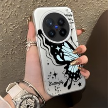 Ucuc Vivo X200 Pro Uyumlu Sert Akrilik Arka Silikon Kenar Lens Koruma Şık Baskı Kılıf