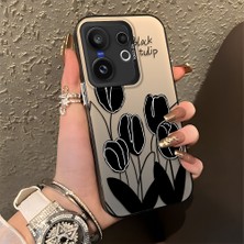 Ucuc Vivo X200 Fe Uyumlu Sert Akrilik Arka Silikon Kenar Lens Koruma Şık Baskı Kılıf