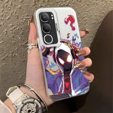 Ucuc Vivo Y19S 4G/Y19S Pro Uyumlu Sert Akrilik Arka Silikon Kenar Lens Koruma Şık Baskı Kılıf