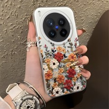 Ucuc Vivo X300 Pro Uyumlu Sert Akrilik Arka Silikon Kenar Lens Koruma Şık Baskı Kılıf