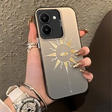 Ucuc Vivo Y27 5G/Y27S Uyumlu Sert Akrilik Arka Silikon Kenar Lens Koruma Şık Baskı Kılıf