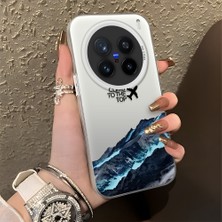 Ucuc Vivo X200 Pro Uyumlu Sert Akrilik Arka Silikon Kenar Lens Koruma Şık Baskı Kılıf
