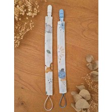 Two Child müslin kumaş plastik klips Emzik Askısı