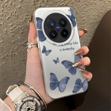 Ucuc Vivo X200 Pro Uyumlu Sert Akrilik Arka Silikon Kenar Lens Koruma Şık Baskı Kılıf