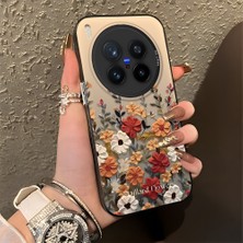 Ucuc Vivo X300 Pro Uyumlu Sert Akrilik Arka Silikon Kenar Lens Koruma Şık Baskı Kılıf