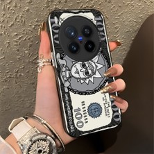 Ucuc Vivo X300 Pro Uyumlu Sert Akrilik Arka Silikon Kenar Lens Koruma Şık Baskı Kılıf