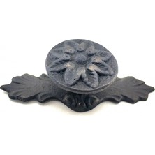 Savarga Antika Tarz Dekoratif Pirinç Çiçek Düğme - 29X70 Mm, Oksit