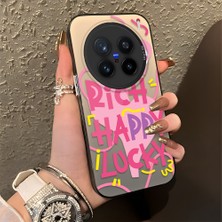 Ucuc Vivo X200 Pro Uyumlu Sert Akrilik Arka Silikon Kenar Lens Koruma Şık Baskı Kılıf