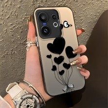 Ucuc Vivo X200 Fe Uyumlu Sert Akrilik Arka Silikon Kenar Lens Koruma Şık Baskı Kılıf