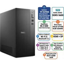 Dell Tower Intel Core I7-14700 32GB 1tb SSD 4 GB GT730 Freedos Masaüstü Bilgisayar ECT1250_RPLSR007_U 024