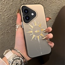Ucuc iPhone 16 Plus Uyumlu Sert Akrilik Arka Silikon Kenar Lens Koruma Şık Baskı Kılıf