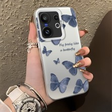 Ucuc Vivo X200 Fe Uyumlu Sert Akrilik Arka Silikon Kenar Lens Koruma Şık Baskı Kılıf