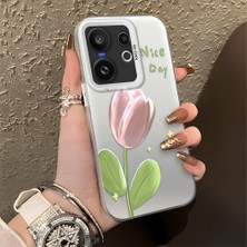 Ucuc Vivo X200 Fe Uyumlu Sert Akrilik Arka Silikon Kenar Lens Koruma Şık Baskı Kılıf