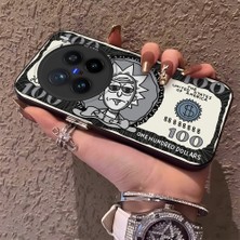 Ucuc Vivo X200 Pro Uyumlu Sert Akrilik Arka Silikon Kenar Lens Koruma Şık Baskı Kılıf