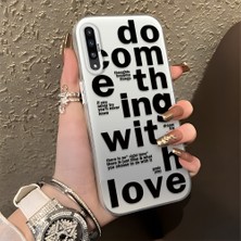 Ucuc Samsung Galaxy A50/A50S/A30S Uyumlu Sert Akrilik Arka Silikon Kenar Lens Koruma Şık Baskı Kılıf