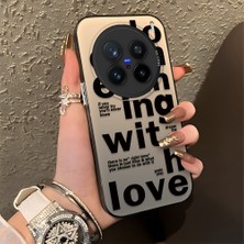 Ucuc Vivo X200 Pro Uyumlu Sert Akrilik Arka Silikon Kenar Lens Koruma Şık Baskı Kılıf
