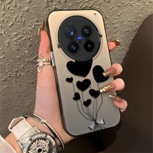 Ucuc Vivo X200 Pro Uyumlu Sert Akrilik Arka Silikon Kenar Lens Koruma Şık Baskı Kılıf