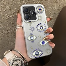 Ucuc Realme Note 60 Uyumlu Sert Akrilik Arka Silikon Kenar Lens Koruma Şık Baskı Kılıf