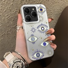 Ucuc Tecno Spark 20 Pro 4g/5g Uyumlu Sert Akrilik Arka Silikon Kenar Lens Koruma Şık Baskı Kılıf