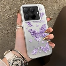 Ucuc Xiaomi Mi 15T Pro Uyumlu Sert Akrilik Arka Silikon Kenar Lens Koruma Şık Baskı Kılıf