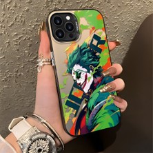 Ucuc iPhone 13 Pro Max Uyumlu Sert Akrilik Arka Silikon Kenar Lens Koruma Şık Baskı Kılıf