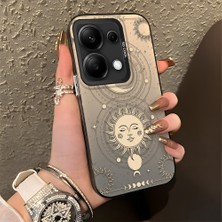 Ucuc Xiaomi Poco M6 Pro 4g Uyumlu Sert Akrilik Arka Silikon Kenar Lens Koruma Şık Baskı Kılıf