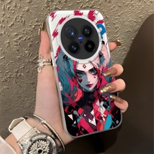 Ucuc Vivo X200 Pro Uyumlu Sert Akrilik Arka Silikon Kenar Lens Koruma Şık Baskı Kılıf